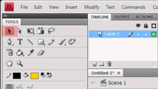 How to curve with the line tool in Adobe Flash [upl. by Assinna]