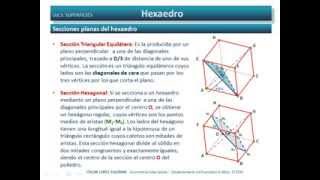 Poliedros regulares Hexaedro Secciones características [upl. by Aiekam82]