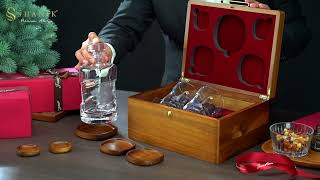 Whiskey Decanter Set with Wooden Storage Box By Shanik [upl. by Forras827]