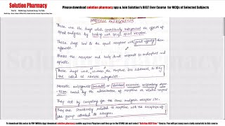 Class 72 Narcotics Analgesic Antagonist  Medicinal Chemistry 01  BPharmacy 04th Semester [upl. by Deyes]