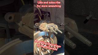 🤌Resetting Silverado caliper for repair Easy method automotive mechanic truck [upl. by Auqenet779]