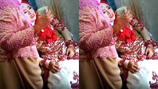 Video Viral Pengantin Wanita Tibatiba Menjerit saat Duduk di Pelaminan Langsung Dikerumuni Tamu [upl. by Enier]