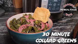 How to Make INSTANT Pot Collard Greens  Insignia Pressure Cooker [upl. by Nnylyar]