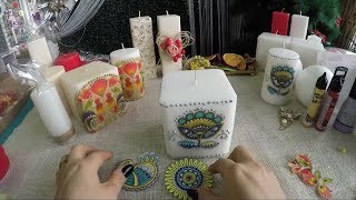 DIY Mum Süsleme  Dekopaj  Candle Art  DIY 61 [upl. by Consuela]