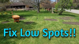 Fix Low Spots in Your Yard  Solve Scalping Problems [upl. by Leuqram]