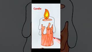 Candle drawinghow to draw candle easybeautiful candle drawing shorts candies [upl. by Alekim]