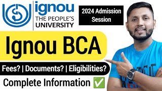 BCA from Ignou Complete Details  Ignou BCA Admission 2024  Ignou Admission 2024  Online BCA [upl. by Tamaru]