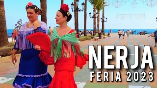 Nerja 🇪🇦 Feria De Nerja October 2023 Spain Costa del Sol Walking Tour 4K [upl. by Ydnec191]