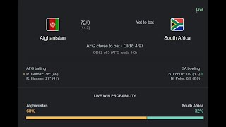 Afghanistan vs South Africa 2nd ODI LIVE Score Afghanistan Eye Historic Series Win [upl. by Royd]