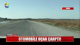 Otomobile uçak çarptı [upl. by Ahsieka]