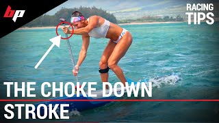 How to standup paddle into wind with the the choke down stroke [upl. by Ober]