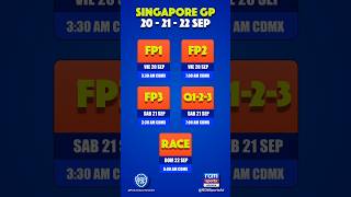 Singapore GP F1 Horarios CDMX [upl. by Allesor791]