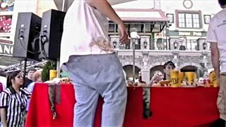 COMPETITIVE EATING FAIL  HOT DOG PUKE [upl. by Loutitia]