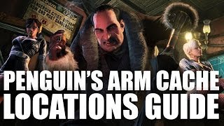 Batman Arkham Origins All Penguin Arms Cache Locations Guide 16 [upl. by Byrann]