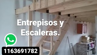 Entrepisos y escaleras de madera [upl. by Uticas]