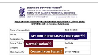 MY RRB PO PRELIMS SCORECARD  Comment Ur Scores  banking rrb rrbpo2024 NirankariRoshniSingh [upl. by Eusoj227]