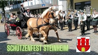 Schützenfest Steinheim Festakt auf dem Marktplatz Festumzug und Parademarsch Juni 2024 Horrido 🍎🤴🍎 [upl. by Shugart505]