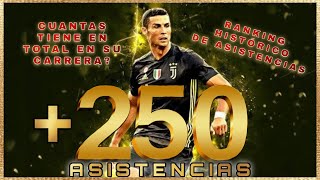 ¿Cuántas ASISTENCIAS tiene CRISTIANO  250  RANKING MÁXIMOS ASISTENTES de la HISTORIA [upl. by Bertasi]