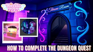 ROYALE HIGH HOW TO COMPLETE THE DUNGEON QUEST EASY GUIDE  ROYAL HIGH 2024 Roblox [upl. by Aivon]