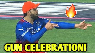 Virat Kohli Gun Celebration On Rilee Rossouw Wicket🔥 Virat Kohli Gun Celebration Video Rcb Vs Pbks [upl. by Vanda]