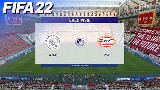 FIFA 22  AFC Ajax vs PSV Eindhoven  Johan Cruijff ArenA  PS5 [upl. by Colwin]