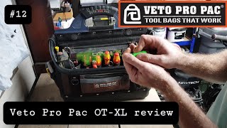 Veto Pro Pac  OTXL toolbag review ELECTRICIAN 12 [upl. by Eirhtug]