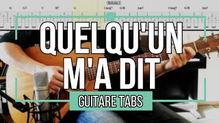 Quelquun ma dit  Carla Bruni  Guitare Tabs [upl. by Nathanoj193]