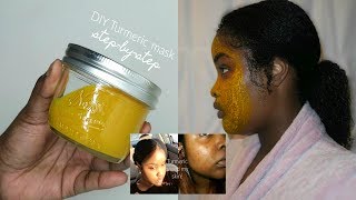 DIY turmeric mask Lighten dark marksacne scars No skin bleaching Quick amp Easy recipe [upl. by Felicity]