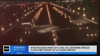 NTSB releases image of close call between JetBlue flight Learjet at Logan Airport [upl. by Nostets6]