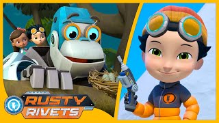 Rusty’s Monkey Business  Snow Problem amp MORE  Rusty Rivets  Cartoons for Kids [upl. by Survance]