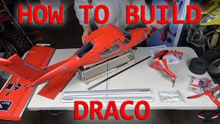 Eflite DRACO 20m Smart BNF Basic with AS3X and SAFE Select UNBOXING DETAILED ASSEMBLY [upl. by Arsuy836]