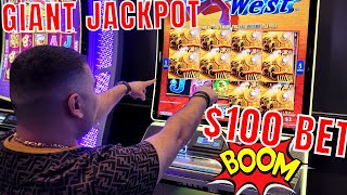 One Of THE BIGGEST JACKPOTS On All Aboard Slot Machine [upl. by Aleedis]