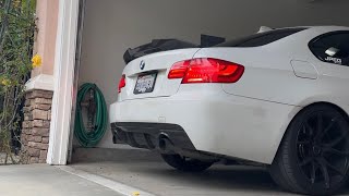 BMW E92 335i N55 Catless downpipe with stock exhaust sound ￼ [upl. by Race]