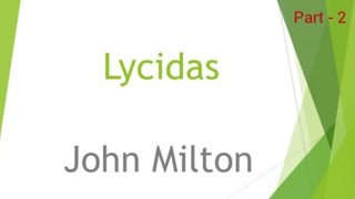 Lycidas by John Milton in Tamil part  2 [upl. by Prussian]