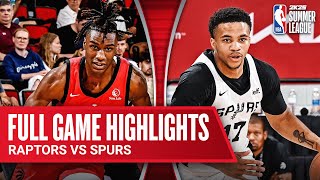 RAPTORS vs SPURS  NBA SUMMER LEAGUE  FULL GAME HIGHLIGHTS [upl. by Fitzpatrick]