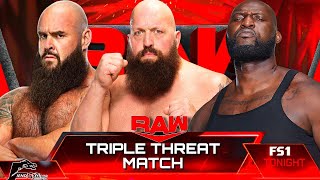 WWE 2K23  Braun Strowman Vs Big Show Vs Omos  Triple Threat Match  WWE RAW [upl. by Enirehtak487]