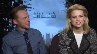 Simon Pegg and Alice Eve Perfecting The Scottish Accent [upl. by Airretal]