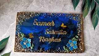 Resin Nameplate Design Resin Art [upl. by Corvin879]