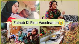 Zainab ki First Vaccination🥲Ammi Kay Ghr jana ParaquotMeri Pasand ka khana bnaya Ammi nay🥰 [upl. by Hakkeber]