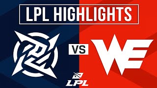 NIP vs WE Highlights ALL GAMES  LPL 2024 Spring  Ninjas in Pyjamas vs Xi’an Team WE [upl. by Fusco]