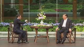 Xi and Macron hold informal talks in China [upl. by Netsyrc629]