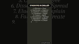 Important Synonyms words synonyms englishgrammar english viralshorts shorts viralvideo [upl. by Asilam]