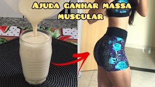 VITAMINA  HIPERCALÓRICO CASEIRO PARA GANHAR MASSA MUSCULAR ganhodemassa hipertrofia bulking [upl. by Neala]