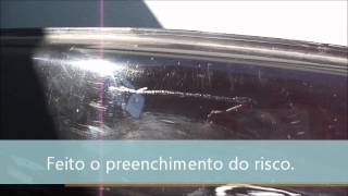 Micro Pintura Automotiva  Risco em peça de descarte [upl. by Sorci]