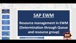 SAP EWM  Resource management in EWM [upl. by Hanson]