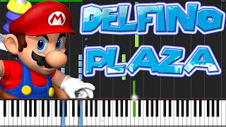 Delfino Plaza  Super Mario Sunshine Piano Tutorial Synthesia [upl. by Ilrebmyk]