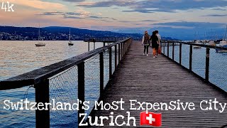 Switzerlands Most expensive city Zurich 🇨🇭 lake side road trip [upl. by Runkle]