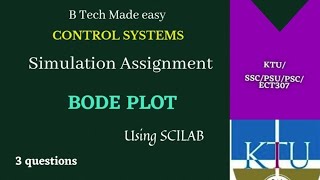 Bode plot simulation assignment solutions Module 3  Control Systems KTU ECT307 EET305 🔥 [upl. by Assenahs]