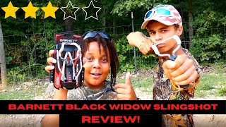 BARNETT BLACK WIDOW SLINGSHOT REVIEW  Learning the Wild Life [upl. by Nguyen690]