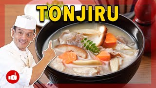 The PERFECT Pork Miso Soup Recipe  Japanese Tonjiru [upl. by Jonny]